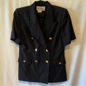 Vintage Oleg Cassini Petite Black Skirt Suit Set